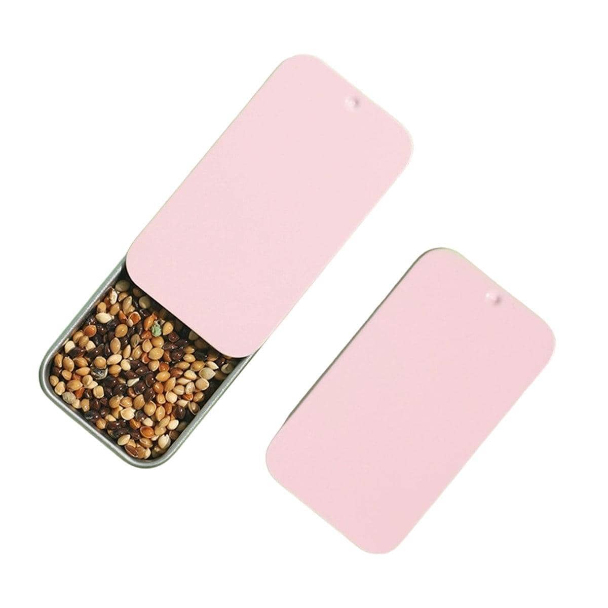 Bird Training Food Boxes with Sliding Covers, Pack of 2 - Pink