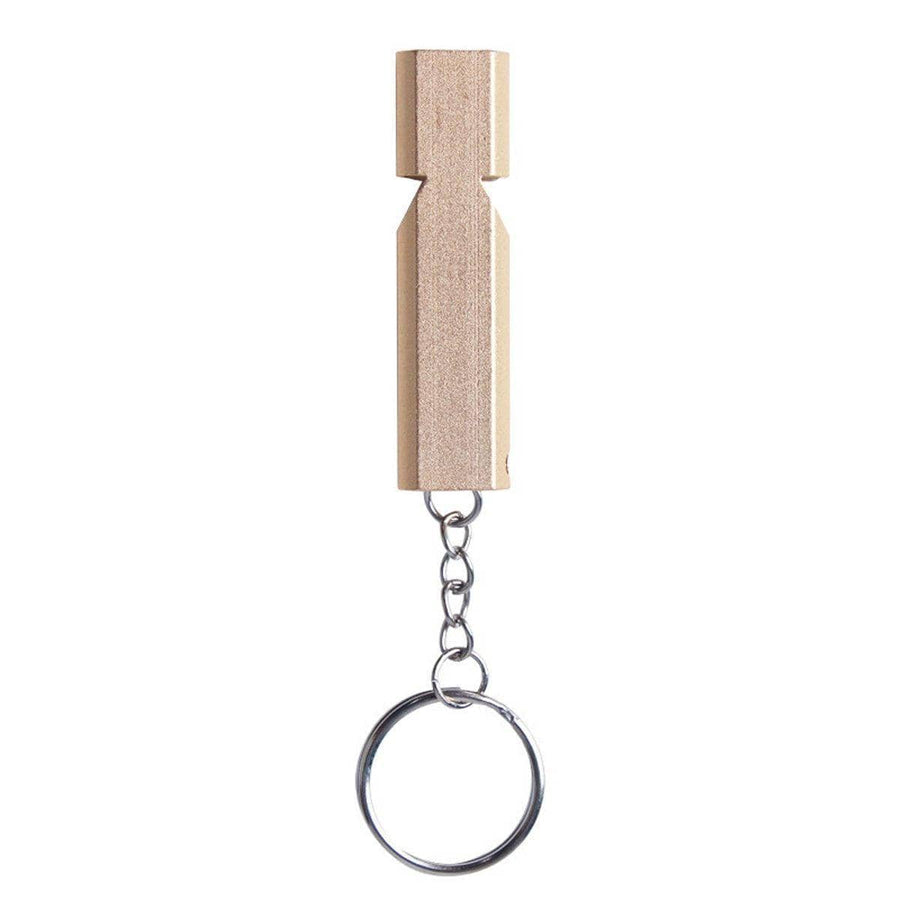 Bird Training Whistle with Keychain Attachment - Gold
