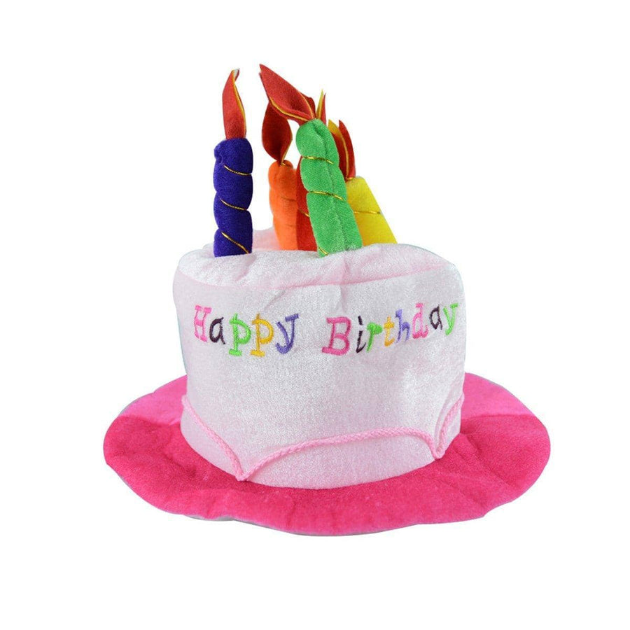 Birthday Cake Hat with Plush Candles - Pink