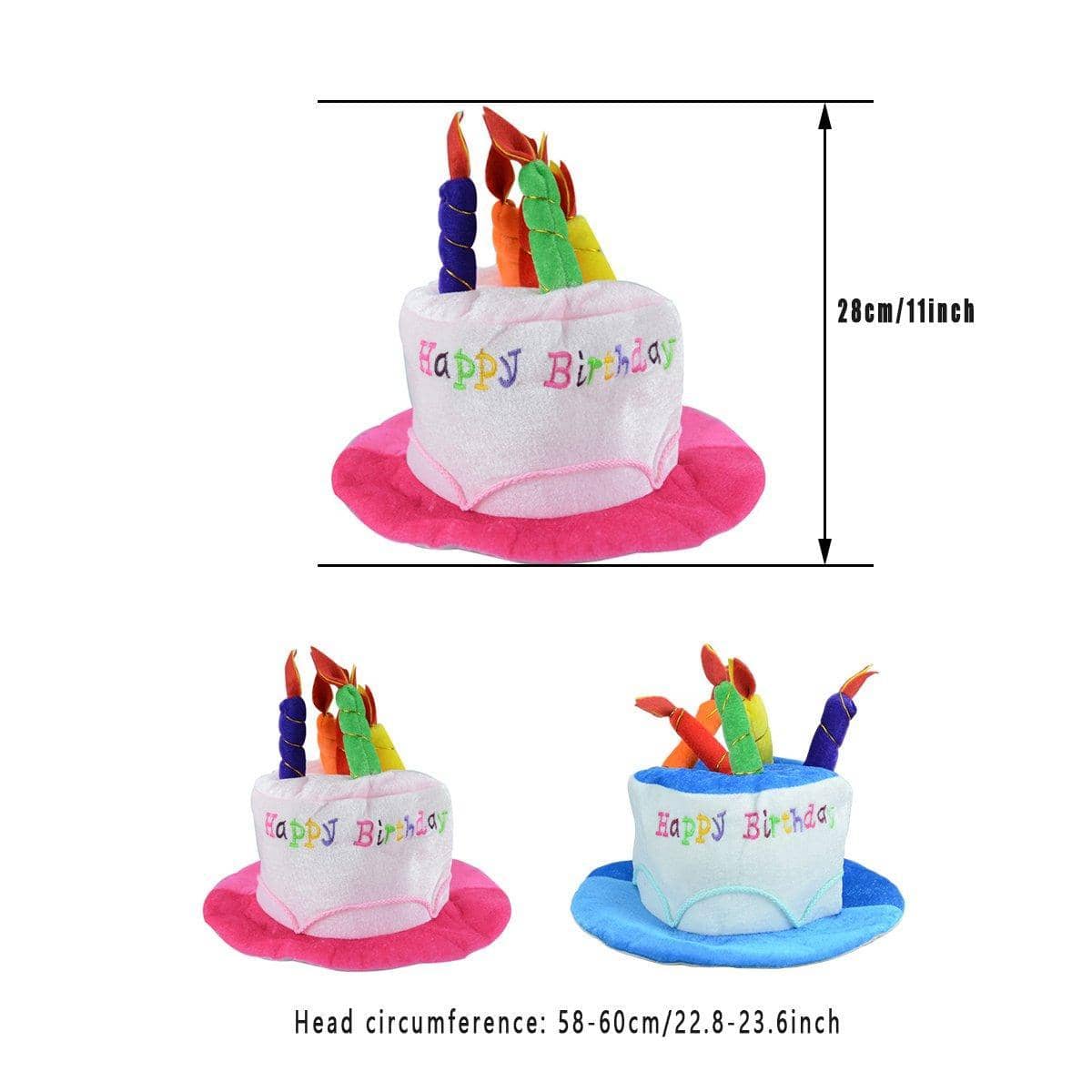 Birthday Cake Hat with Plush Candles - Pink - view 4