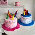 Birthday Cake Hat with Plush Candles - Pink - view 5