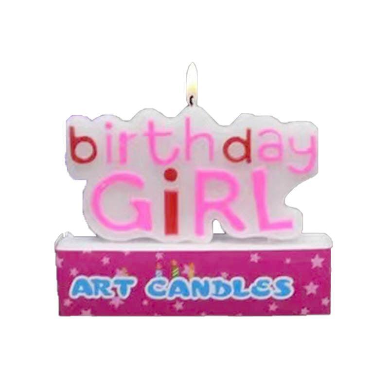 Birthday Girl Cake Candle - Lettered Candle