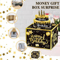 Birthday Money Box, Black and Gold, with 30 Clear Bags - view 4