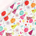Birthday Wrapping Paper, 3 Rolls - Party Hats and Balloons - view 4