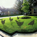 Black Acrylic Chicken Garden Ornament with Ground Stake - Spotted Upright Hen - view 5