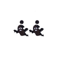 Black Acrylic Halloween Ghost Earrings for Women, Punk Style - view 2