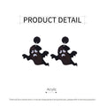 Black Acrylic Halloween Ghost Earrings for Women, Punk Style - view 3
