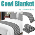Black and White Houndstooth Bed Runner Throw - 60 x 180 cm - view 2