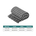 Black and White Houndstooth Bed Runner Throw - 60 x 180 cm - view 4