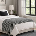 Black and White Houndstooth Bed Runner Throw - 60 x 180 cm - view 5