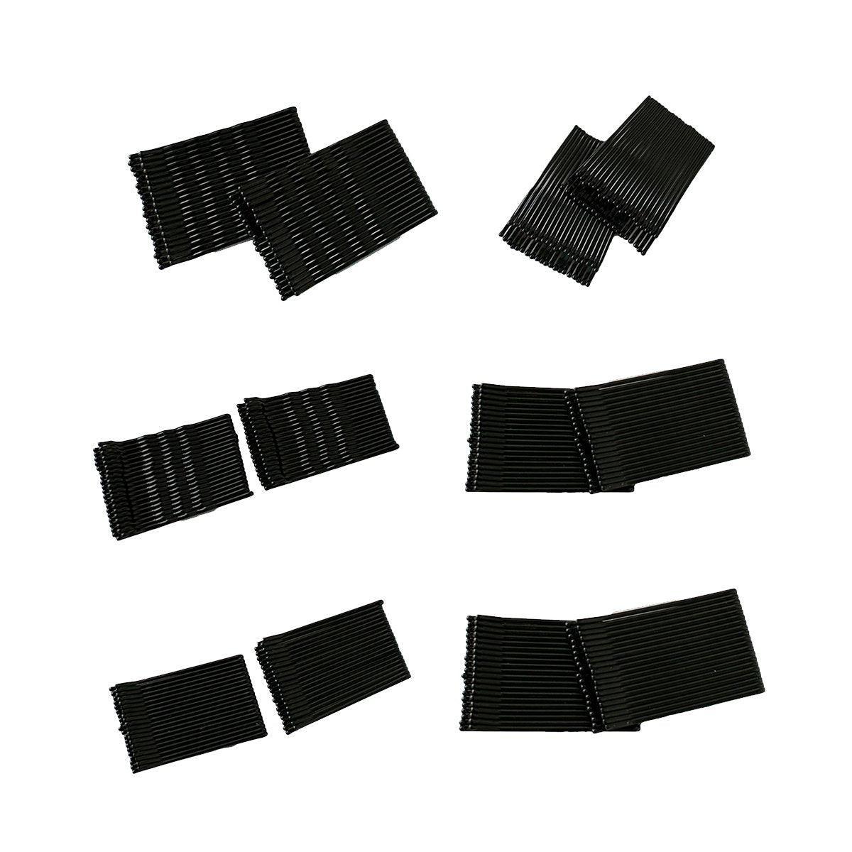 Black Bobby Pins Hair Grips for Salon and Dance, 40 Pack - Long Flat Clip - view 3
