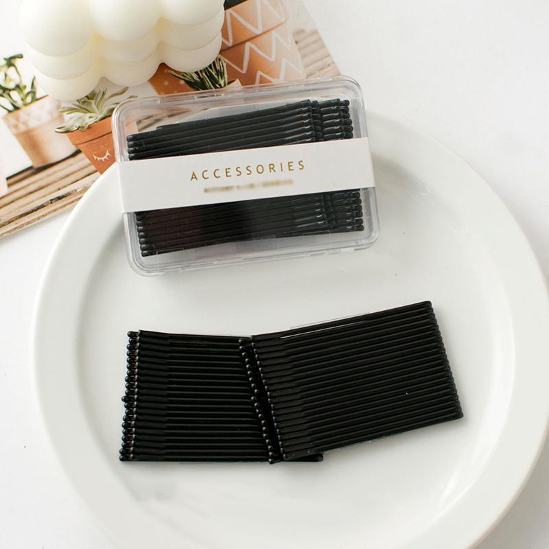 Black Bobby Pins Hair Grips for Salon and Dance, 40 Pack - Long Wave Clip - view 11