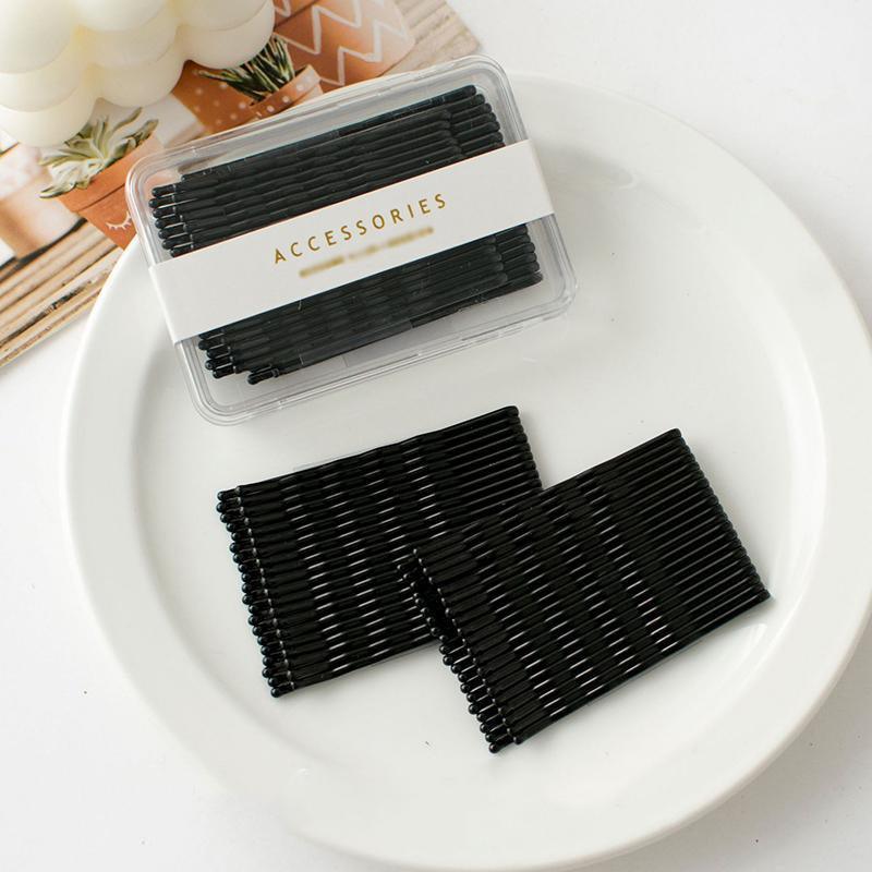 Black Bobby Pins Hair Grips for Salon and Dance, 40 Pack - Long Wave Clip - view 12