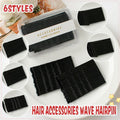 Black Bobby Pins Hair Grips for Salon and Dance, 40 Pack - Long Wave Clip - view 2