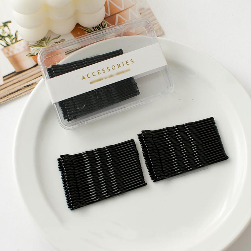 Black Bobby Pins Hair Grips for Salon and Dance, 40 Pack - Short Wave Clip - view 13