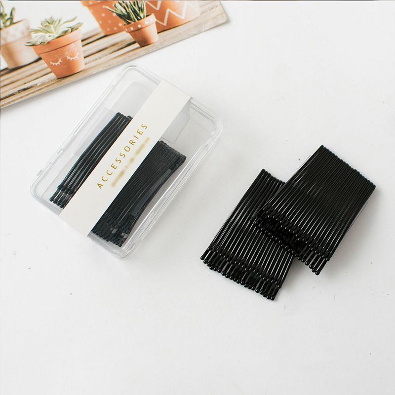 Black Bobby Pins Hair Grips for Salon and Dance, 40 Pack - Short Wave Clip - view 6