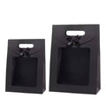 Black Bow Gift Boxes with Clear Window, Pack of 24 - Small (16 x 12 x 6 cm) - view 3