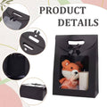 Black Bow Gift Boxes with Clear Window, Pack of 24 - Small (16 x 12 x 6 cm) - view 5