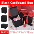 Black Cardboard Gift Boxes, Set of 20 for Shipping and Storage - 9 x 9 x 9 cm - view 2