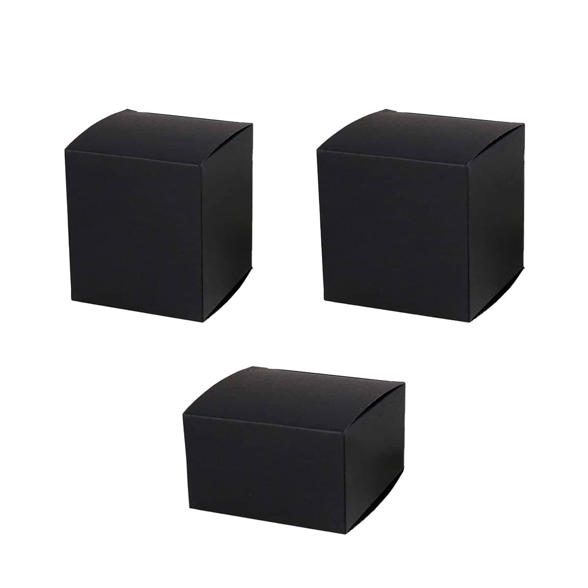 Black Cardboard Gift Boxes, Set of 20 for Shipping and Storage - 9 x 9 x 9 cm - view 3