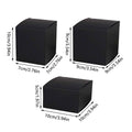 Black Cardboard Gift Boxes, Set of 20 for Shipping and Storage - 9 x 9 x 9 cm - view 4