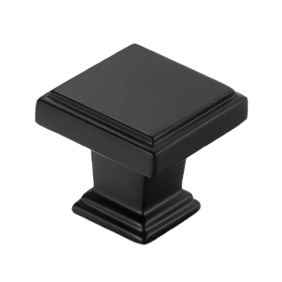 Black Copper Cabinet Knob - Square Stepped Design