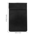Black Faux Leather Receipt Holder Set of 6 Service Pad with Clip - view 3