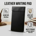 Black Faux Leather Receipt Holder Set of 6 Service Pad with Clip - view 4