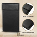 Black Faux Leather Receipt Holder Set of 6 Service Pad with Clip - view 5
