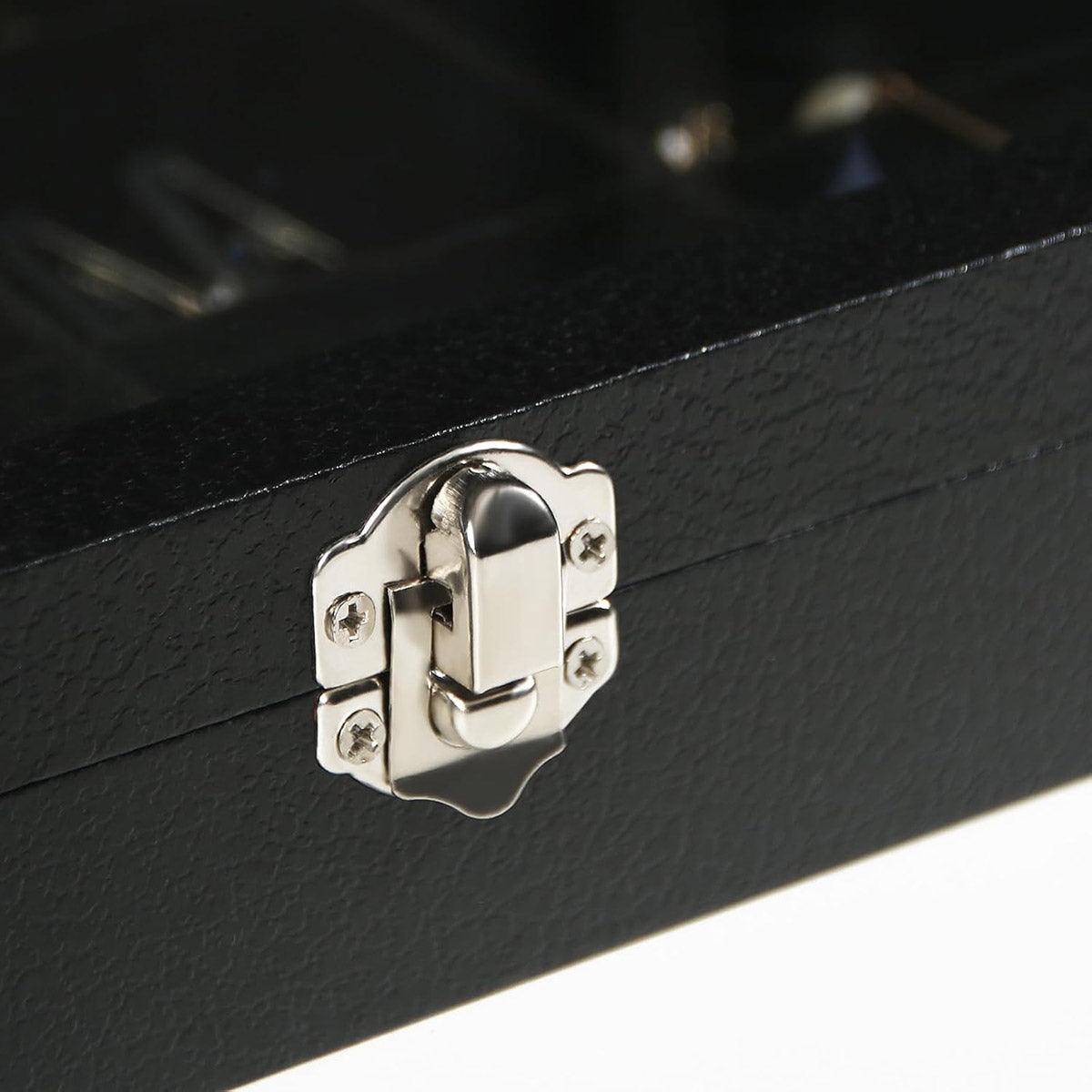 Black Jewellery Display Box with Dustproof Clear Lid and Velvet Lining - view 5