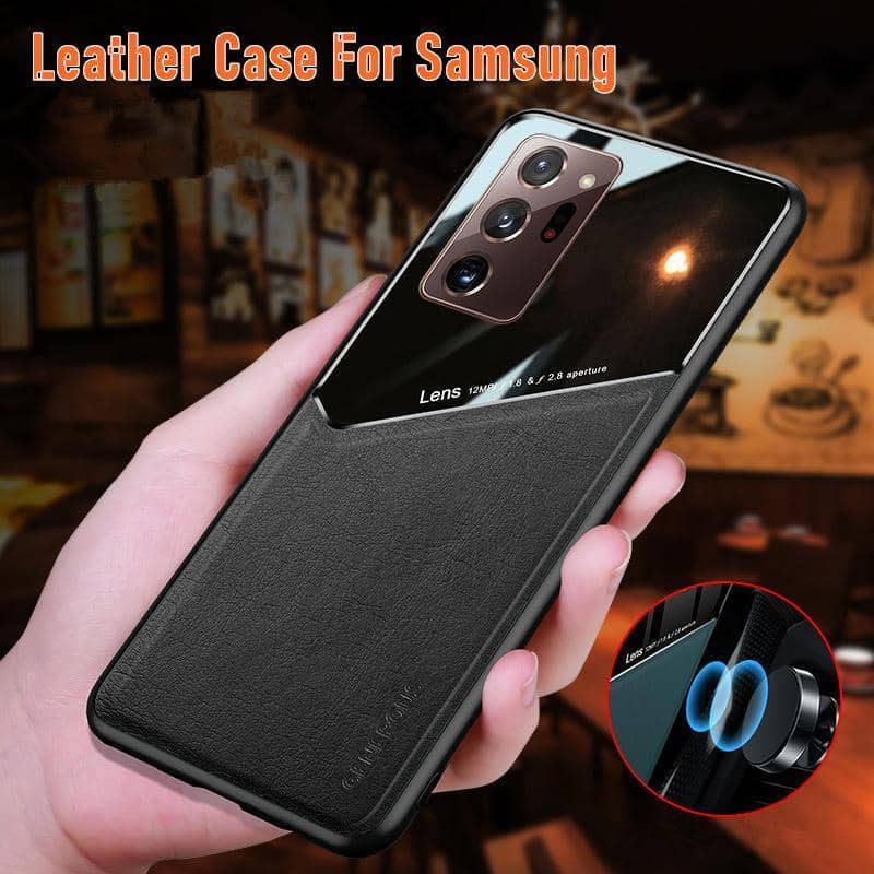 Black Leather Phone Case - Samsung Galaxy S20 Plus - view 2