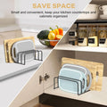 Black Metal Chopping Board Rack for Kitchen Counter or Cabinet - view 5