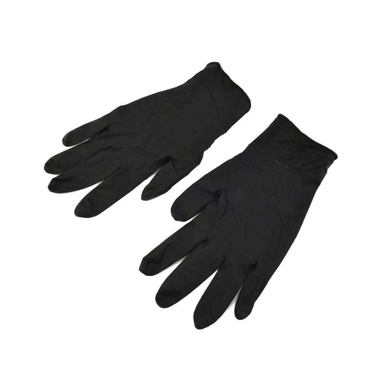 Black Nitrile Gloves Pack of 50 Pairs - Large, Palm Width 9-10 cm