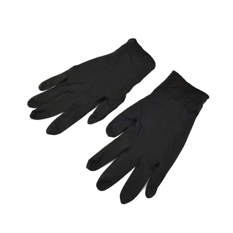 Black Nitrile Gloves Pack of 50 Pairs - Medium, Palm Width 8-9 cm