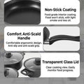 Black Nonstick Iron Cookware Set with Utensils, 10 Piece - view 4