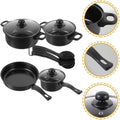 Black Nonstick Iron Cookware Set with Utensils, 10 Piece - view 5