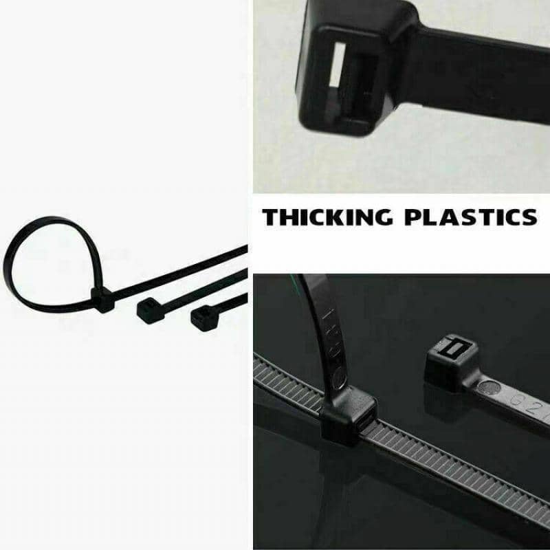 Black Nylon Cable Zip Ties, Pack of 250 - 4.8 x 300 mm - view 2
