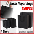 Black Paper Gift Bags with Rope Handles - 25 x 30 x 13.5 cm, Pack of 150 - view 2
