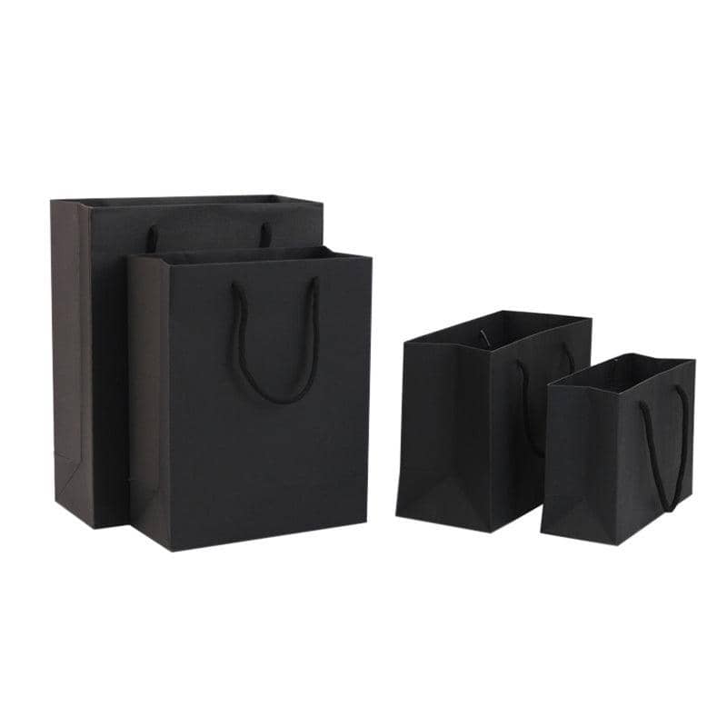 Black Paper Gift Bags with Rope Handles - 25 x 30 x 13.5 cm, Pack of 150 - view 3