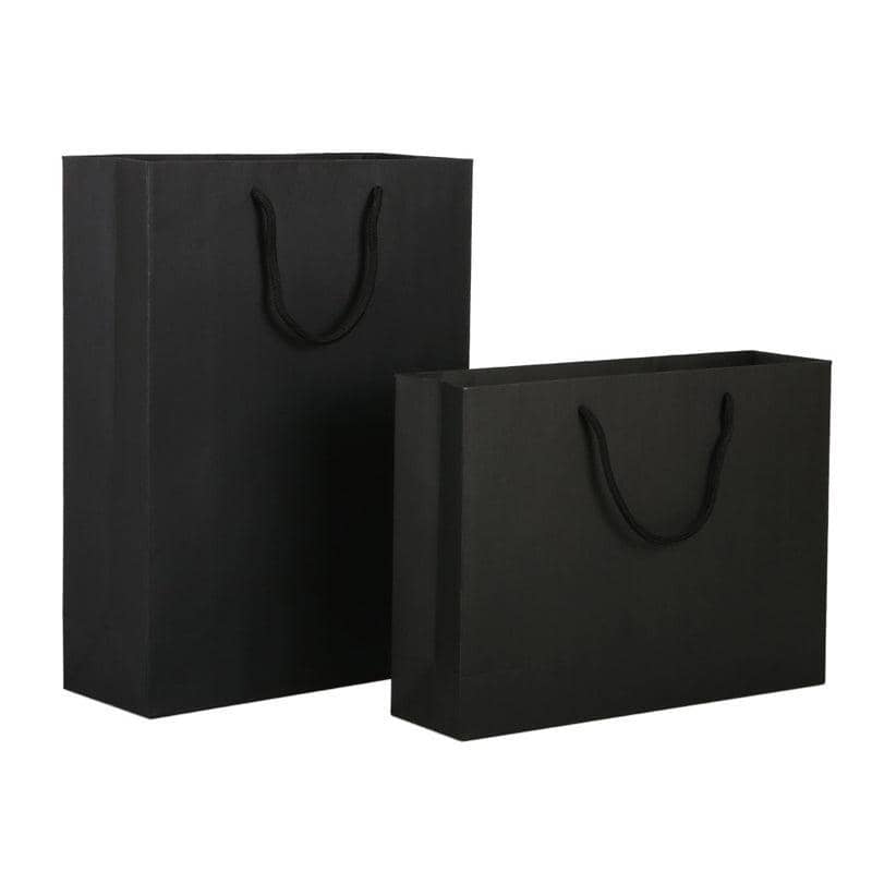 Black Paper Gift Bags with Rope Handles - 25 x 30 x 13.5 cm, Pack of 150 - view 4