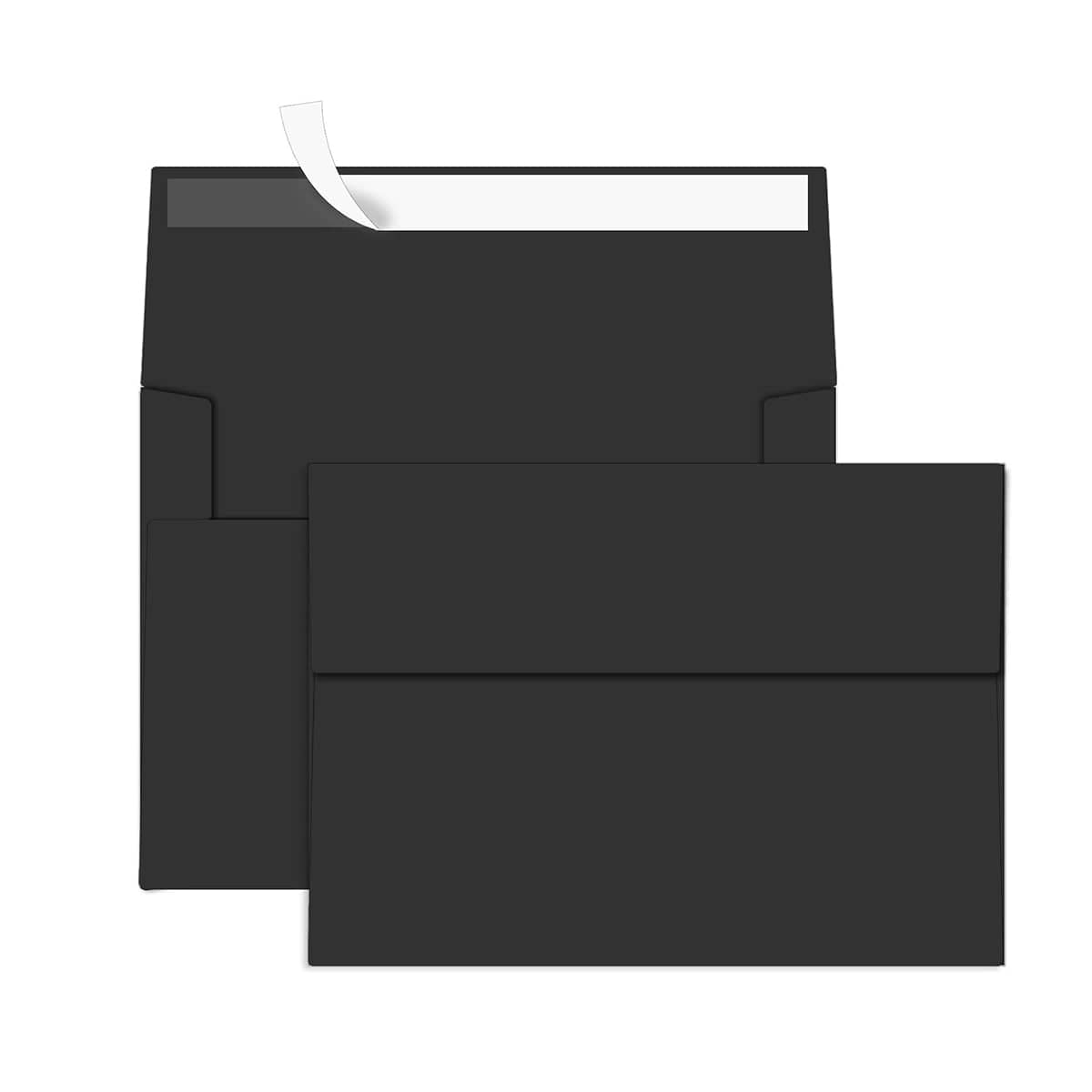 Black Pearlescent Peel and Seal Envelopes Pack of 50 for Wedding Invitations - view 2