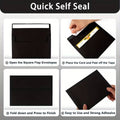 Black Pearlescent Peel and Seal Envelopes Pack of 50 for Wedding Invitations - view 5