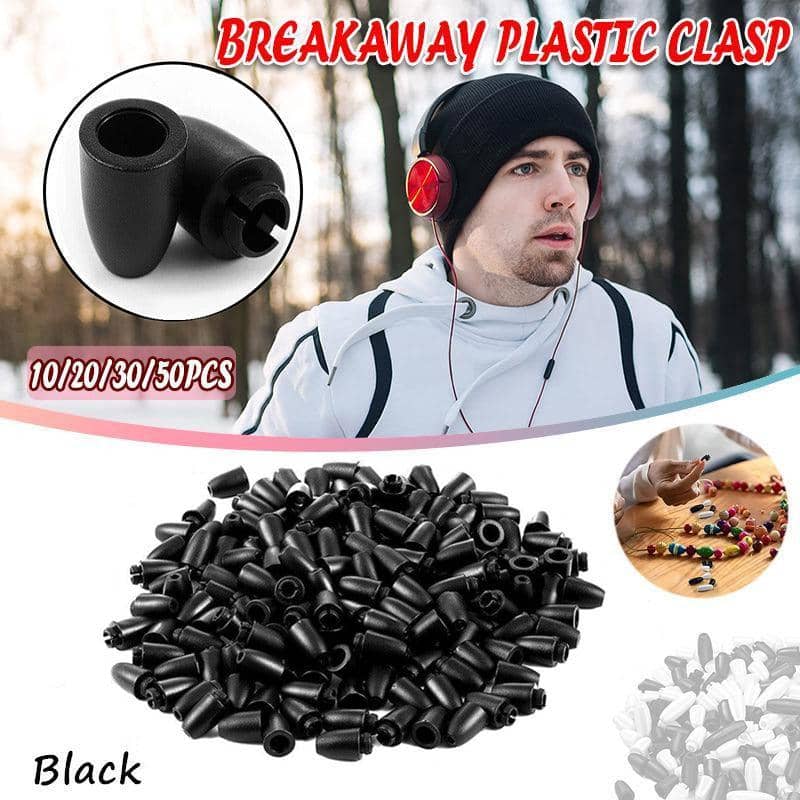Black Plastic Breakaway Clasps for Lanyards and Bead Necklaces - Pack of 30 - view 2