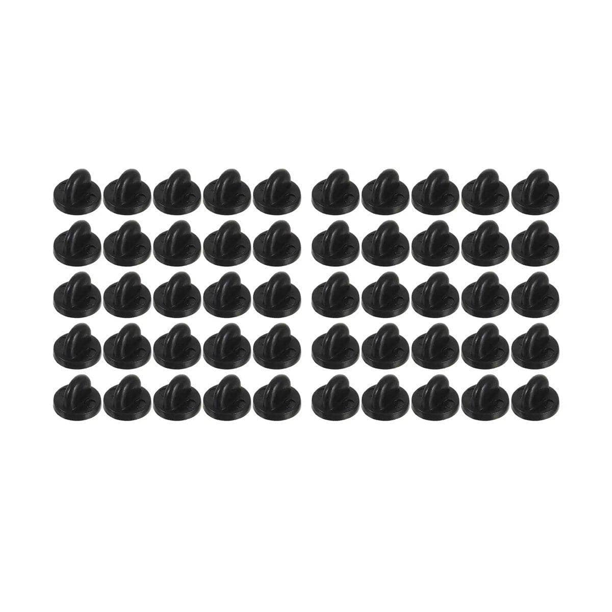Black Plastic Butterfly Pin Backs for Badges and Lapel Pins - Pack of 50 - view 2