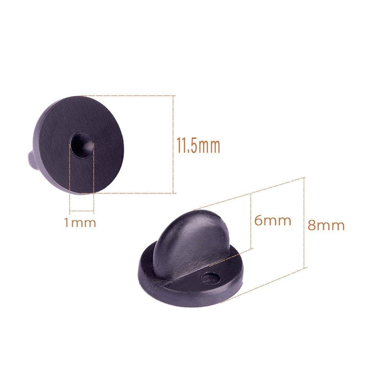 Black Plastic Butterfly Pin Backs for Badges and Lapel Pins - Pack of 50 - view 3
