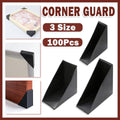 Black Plastic Corner Protectors for Furniture and Frames, Pack of 100 - 60mm - view 2