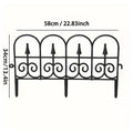 Black Plastic Garden Border Fence, 12 Panels - Decorative Hedge Edging - view 3