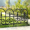 Black Plastic Garden Border Fence, 12 Panels - Decorative Hedge Edging - view 4