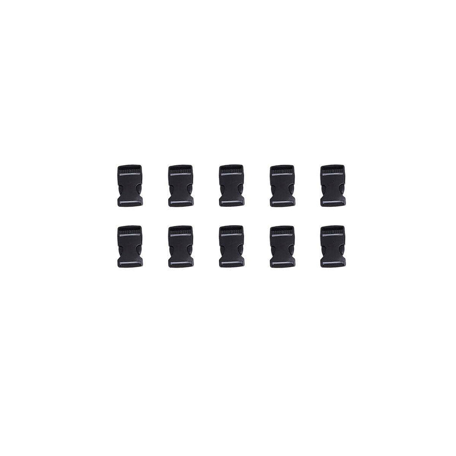 Black Plastic Quick Release Buckles for Bags and Straps, 25 mm - Pack of 10