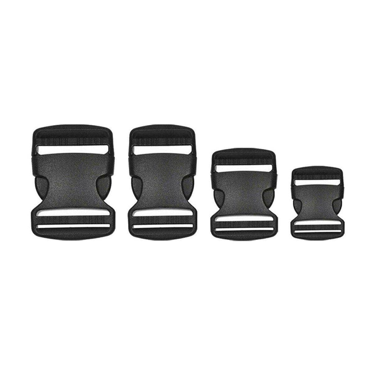 Black Plastic Quick Release Buckles for Bags and Straps, 25 mm - Pack of 10 - view 3